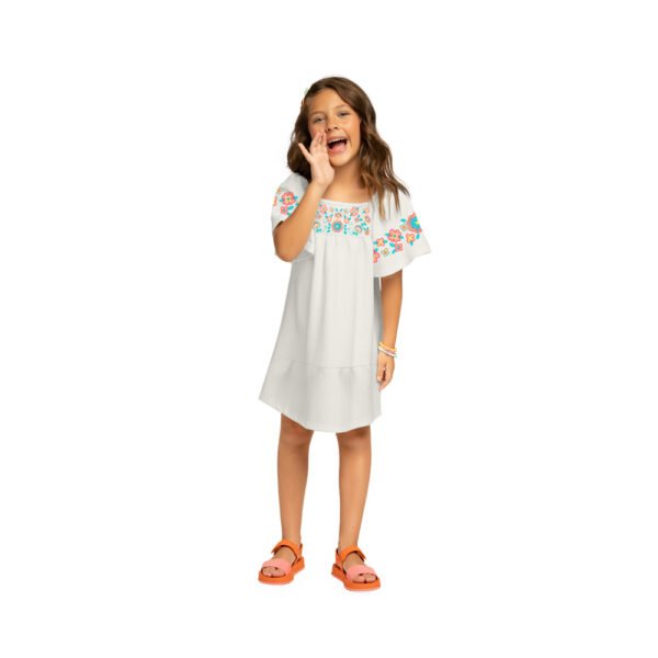 VESTIDO FEMININO OFF WHITE TAM 1O MILON