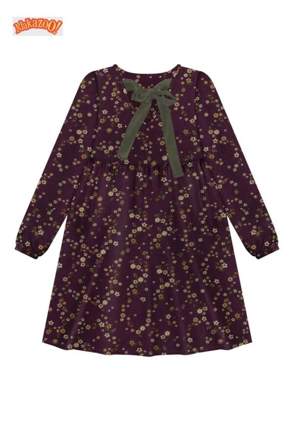 VESTIDO MEIA MALHA PENTEADA BORDO ALAKAZOO - Image 4