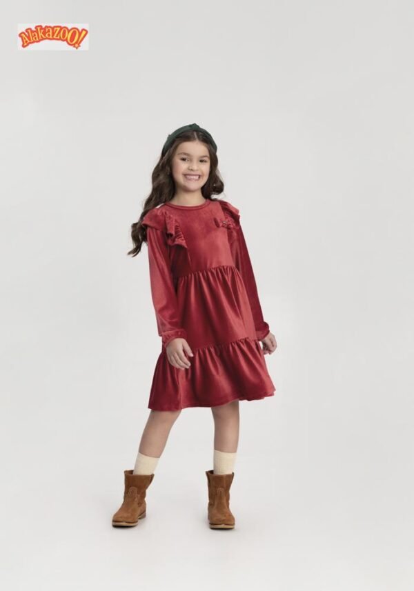 VESTIDO MALHA VELUDO ALAKAZOO