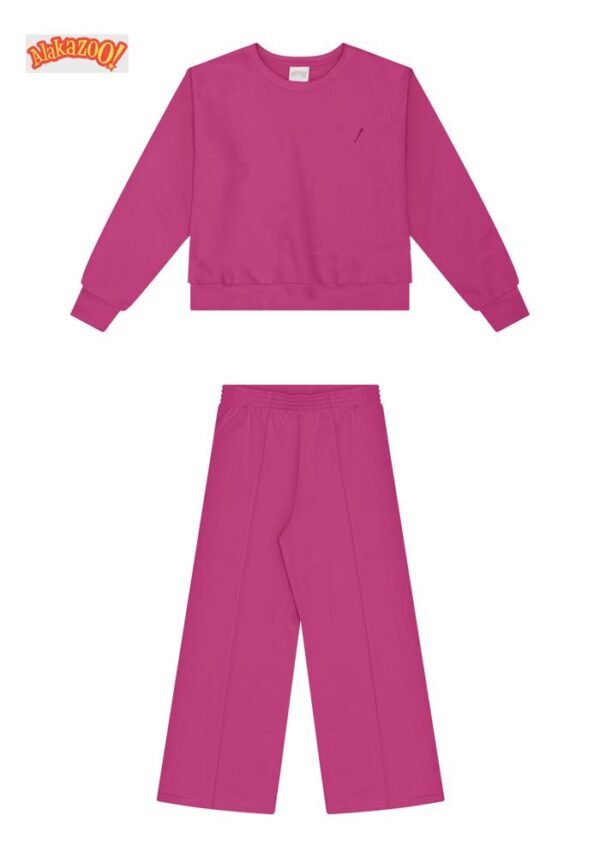 CONJUNTO MOLETOM FELPADO ROSA PITAYA ALAKAZOO - Image 2