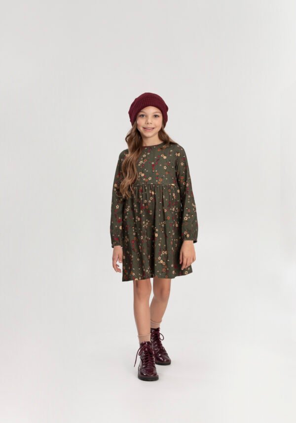 VESTIDO MEIA MALHA PENTEADA BORDO ALAKAZOO