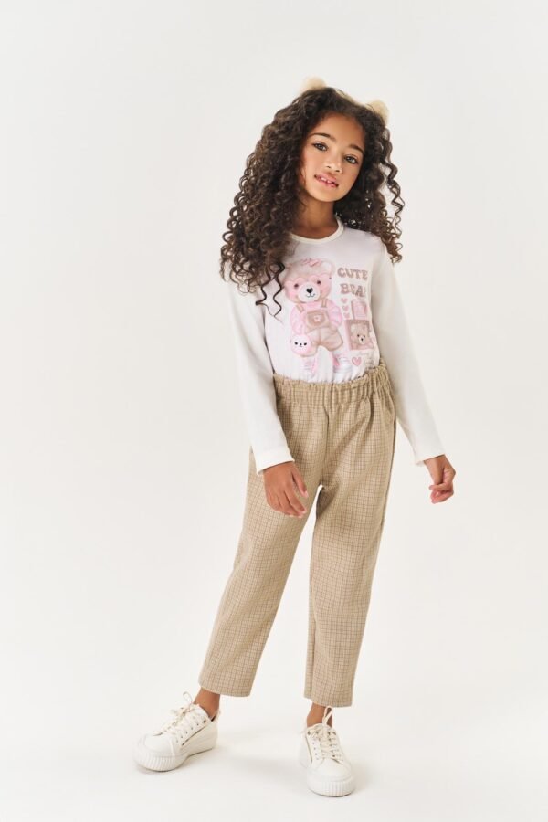 CONJ BLUSA ML E CALCA NATURAL/BG CROISSANT CINTI