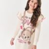 VESTIDO MANGA LONGA OFF WHITE CINTI