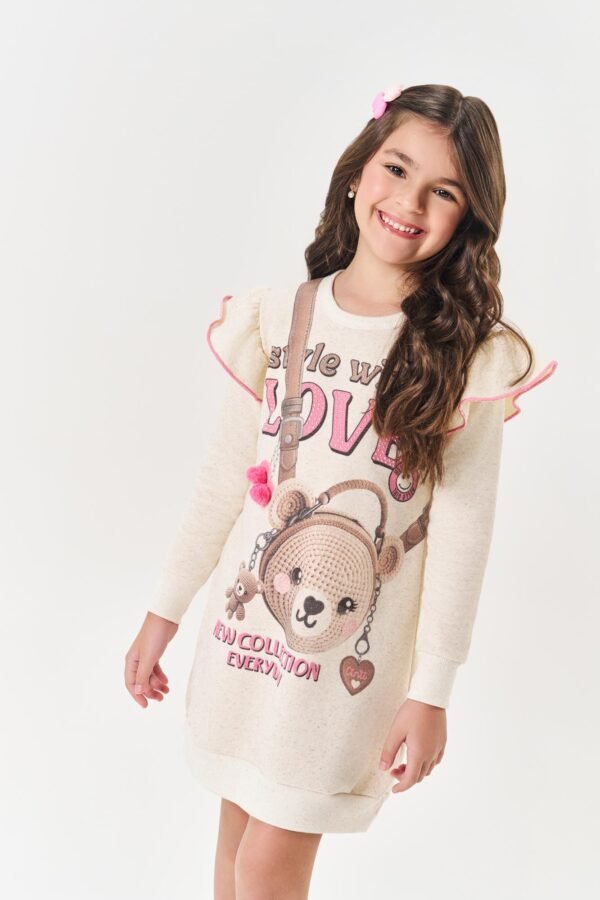VESTIDO MANGA LONGA OFF WHITE CINTI