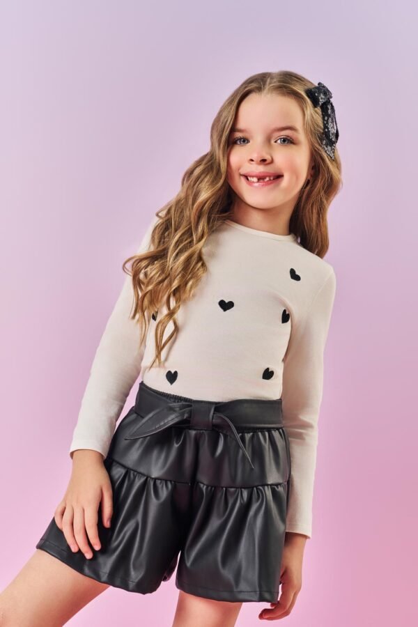 BLUSA MANGA LONGA NATURAL/PRETO CINTI